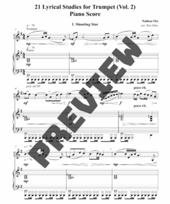 21 Lyrical Studies for Trumpet (Vol. 2) (Piano Accompaniment Score) (PDF Only) (74 pages)